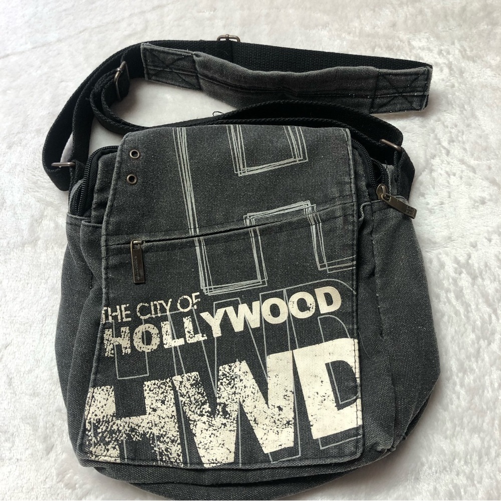 ROBIN Ruth City Of Hollywood Canvas Crossover Bag Faded Black